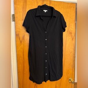 James Perse Short Sleeve Button Down Dress